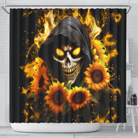 Sunflower Skull Shower Curtain Assuming I Was Like Most Girls Was Your First Mistake