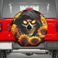Sunflower Skull Spare Tire Cover Assuming I Was Like Most Girls Was Your First Mistake - Wonder Print Shop