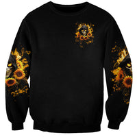 Sunflower Skull Sweatshirt Assuming I Was Like Most Girls Was Your First Mistake - Wonder Print Shop