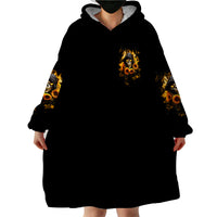 Sunflower Skull Wearable Blanket Hoodie Assuming I Was Like Most Girls Was Your First Mistake - Wonder Print Shop