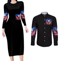 Fairy Skull Couples Matching Long Sleeve Bodycon Dress and Long Sleeve Button Shirt Assuming I Was Like Most Girls Was Your First Mistake - Wonder Print Shop