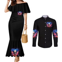 Fairy Skull Couples Matching Mermaid Dress and Long Sleeve Button Shirt Assuming I Was Like Most Girls Was Your First Mistake