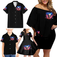 Fairy Skull Family Matching Off Shoulder Short Dress and Hawaiian Shirt Assuming I Was Like Most Girls Was Your First Mistake - Wonder Print Shop