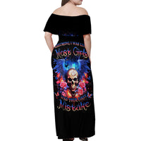 Fairy Skull Off Shoulder Maxi Dress Assuming I Was Like Most Girls Was Your First Mistake - Wonder Print Shop