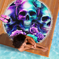Rose Skull Beach Blanket Stuck Between IDK IDC And IDGAF - Wonder Print Shop