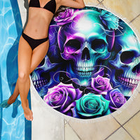 Rose Skull Beach Blanket Stuck Between IDK IDC And IDGAF - Wonder Print Shop