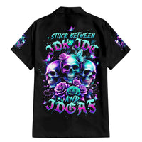 Rose Skull Family Matching Mermaid Dress and Hawaiian Shirt Stuck Between IDK IDC And IDGAF - Wonder Print Shop