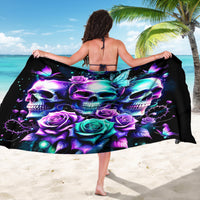 Rose Skull Sarong Stuck Between IDK IDC And IDGAF - Wonder Print Shop