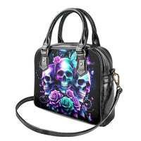 Rose Skull Shoulder Handbag Stuck Between IDK IDC And IDGAF
