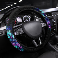 Rose Skull Steering Wheel Cover Stuck Between IDK IDC And IDGAF - Wonder Print Shop