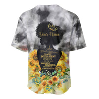 I Am Black Queen Baseball Jersey Flowers Retro Style - Wonder Print Shop