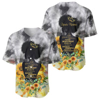 I Am Black Queen Baseball Jersey Flowers Retro Style - Wonder Print Shop