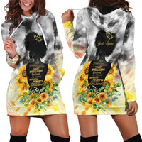 I Am Black Queen Hoodie Dress Flowers Retro Style - Wonder Print Shop