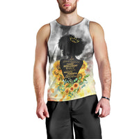 I Am Black Queen Men Tank Top Flowers Retro Style - Wonder Print Shop