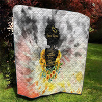 I Am Black Queen Quilt Flowers Retro Style - Wonder Print Shop