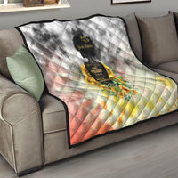 I Am Black Queen Quilt Flowers Retro Style - Wonder Print Shop