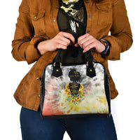 I Am Black Queen Shoulder Handbag Flowers Retro Style