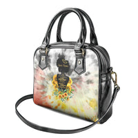I Am Black Queen Shoulder Handbag Flowers Retro Style