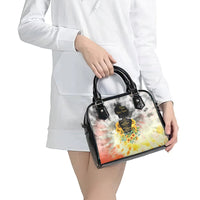 I Am Black Queen Shoulder Handbag Flowers Retro Style