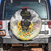 I Am Black Queen Spare Tire Cover Flowers Retro Style - Wonder Print Shop