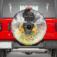 I Am Black Queen Spare Tire Cover Flowers Retro Style - Wonder Print Shop