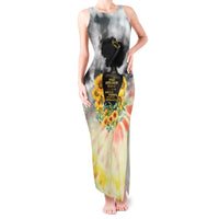 I Am Black Queen Tank Maxi Dress Flowers Retro Style - Wonder Print Shop