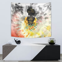 I Am Black Queen Tapestry Flowers Retro Style - Wonder Print Shop