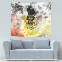 I Am Black Queen Tapestry Flowers Retro Style - Wonder Print Shop