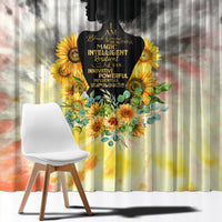 I Am Black Queen Window Curtain Flowers Retro Style - Wonder Print Shop