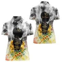 I Am Black Queen Women Polo Shirt Flowers Retro Style - Wonder Print Shop