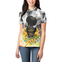I Am Black Queen Women Polo Shirt Flowers Retro Style - Wonder Print Shop