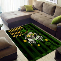 St Patrick's Day Skull Area Rug American Flag Shamrock - Wonder Print Shop