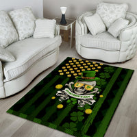 St Patrick's Day Skull Area Rug American Flag Shamrock - Wonder Print Shop
