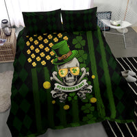 St Patrick's Day Skull Bedding Set American Flag Shamrock - Wonder Print Shop