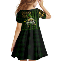 St Patrick's Day Skull Family Matching Off Shoulder Maxi Dress and Hawaiian Shirt American Flag Shamrock - Wonder Print Shop
