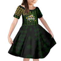 St Patrick's Day Skull Family Matching Summer Maxi Dress and Hawaiian Shirt American Flag Shamrock - Wonder Print Shop