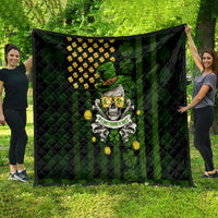 St Patrick's Day Skull Quilt American Flag Shamrock - Wonder Print Shop