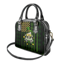 St Patrick's Day Skull Shoulder Handbag American Flag Shamrock