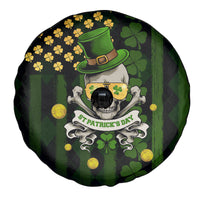 St Patrick's Day Skull Spare Tire Cover American Flag Shamrock - Wonder Print Shop