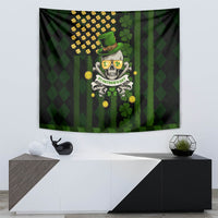 St Patrick's Day Skull Tapestry American Flag Shamrock - Wonder Print Shop
