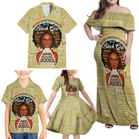 Personalized Black Girl African Family Matching Off Shoulder Maxi Dress and Hawaiian Shirt Never Underestimate A Book Lover - Wonder Print Shop