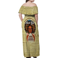 Personalized Black Girl African Family Matching Off Shoulder Maxi Dress and Hawaiian Shirt Never Underestimate A Book Lover - Wonder Print Shop