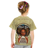 Personalized Black Girl African Kid T Shirt Never Underestimate A Book Lover - Wonder Print Shop