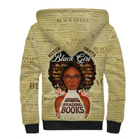 Personalized Black Girl African Sherpa Hoodie Never Underestimate A Book Lover - Wonder Print Shop