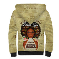 Personalized Black Girl African Sherpa Hoodie Never Underestimate A Book Lover - Wonder Print Shop