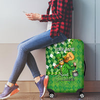 Personalized Happy St Patrick's Day Luggage Cover Irish Leprechaun - Wonder Print Shop