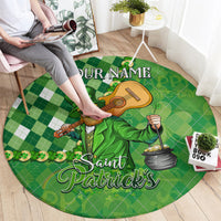 Personalized Happy St Patrick's Day Round Carpet Irish Leprechaun