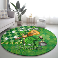 Personalized Happy St Patrick's Day Round Carpet Irish Leprechaun