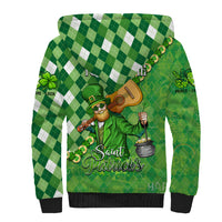 Personalized Happy St Patrick's Day Sherpa Hoodie Irish Leprechaun - Wonder Print Shop