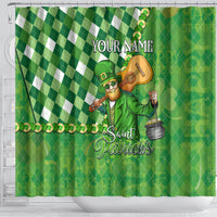 Personalized Happy St Patrick's Day Shower Curtain Irish Leprechaun
